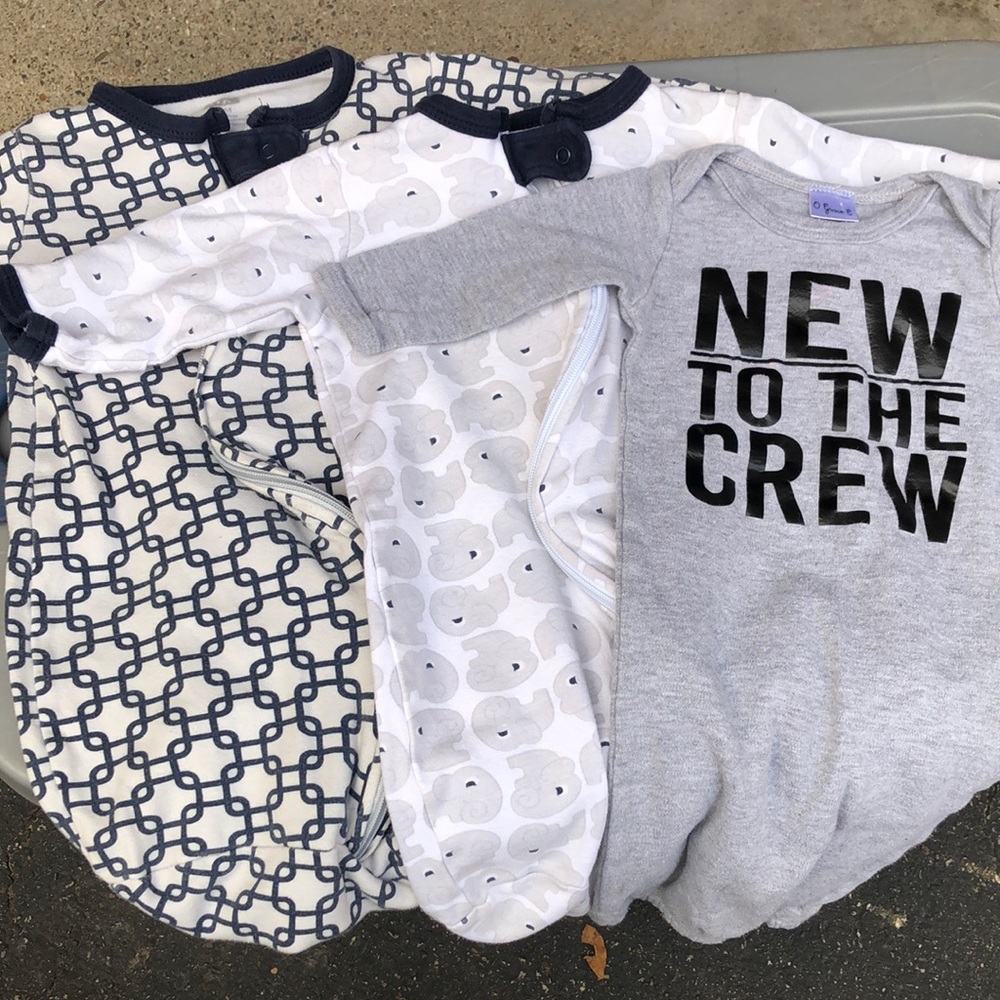 Newborn baby sleep sack bundle.